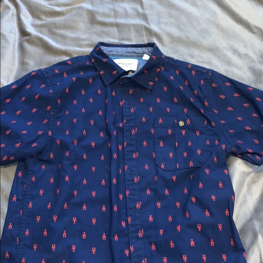 Blue button down